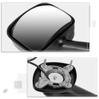 Set of 2 Sequential L-Shape LED Signal Side Hood Mirrors for Freightliner Cascadia (2008–2017)