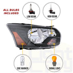 Halogen Black Headlight Right RH for Ford Transit 150/250/350 (2015–2022)