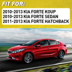 Set of 4 Interior Door Handles for Kia Forte (2010–2013) - Black