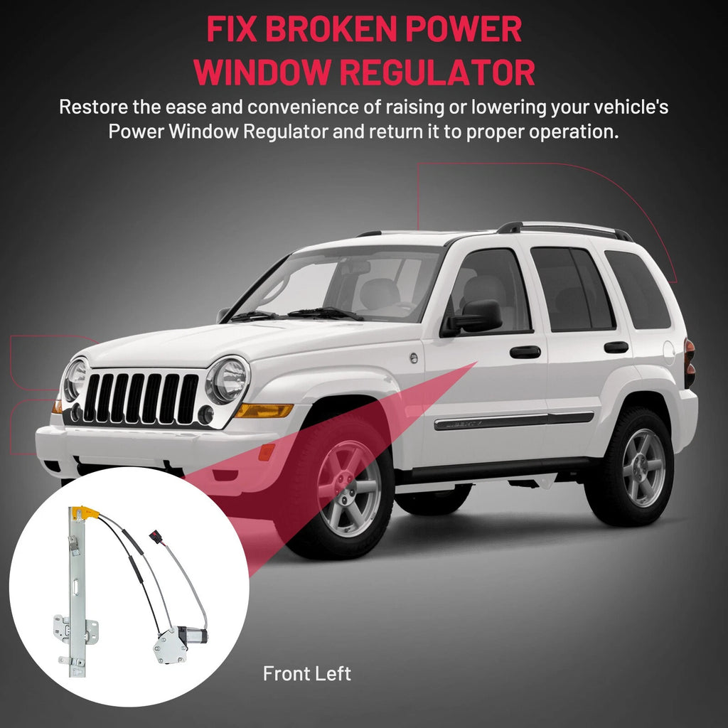 Power Window Regulator w/ Motor for Jeep Cherokee 4 Door (1997–2001)
