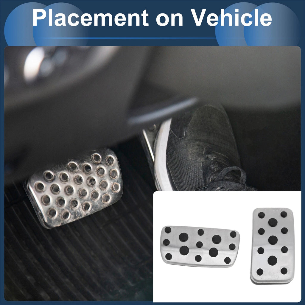 Set of 1 Automatic Footrest Pedals Cover for Subaru Legacy (2015–2019) Silver Tone