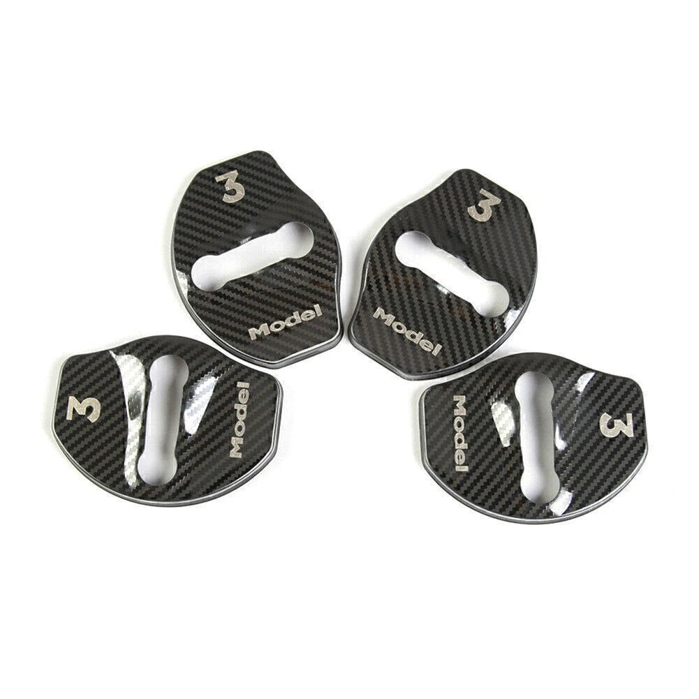 Set of 4 Door Lock Covers for Tesla Model 3 (2018–2022)