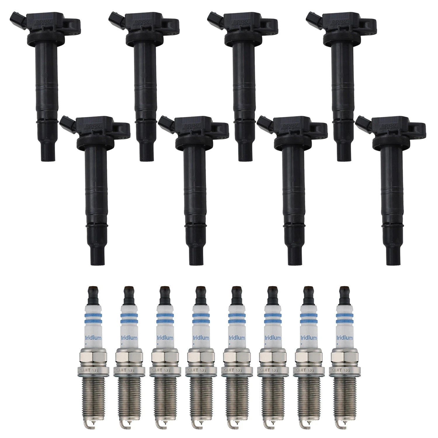 Set of 8 Ignition Coils & Spark Plugs for Lexus IS F 5.0 V8 (2008–2014)