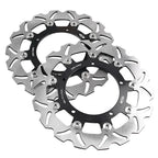 Black Front Brake Disc Rotors for Yamaha XJ6, YZF R6, FZ6 Fazer, MT03 (2006-2020)