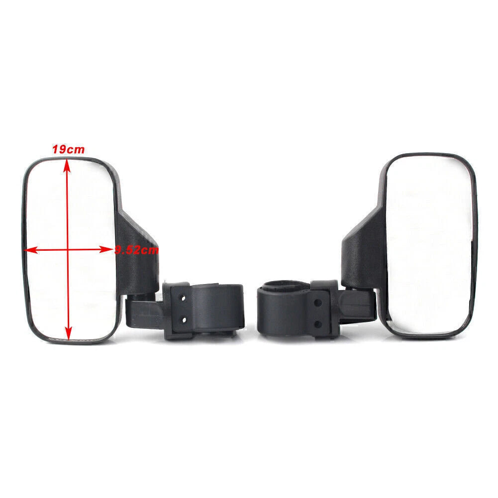 Rear View Side Mirrors for Polaris RZR, Yamaha UTV, ATV (1.75" 2")