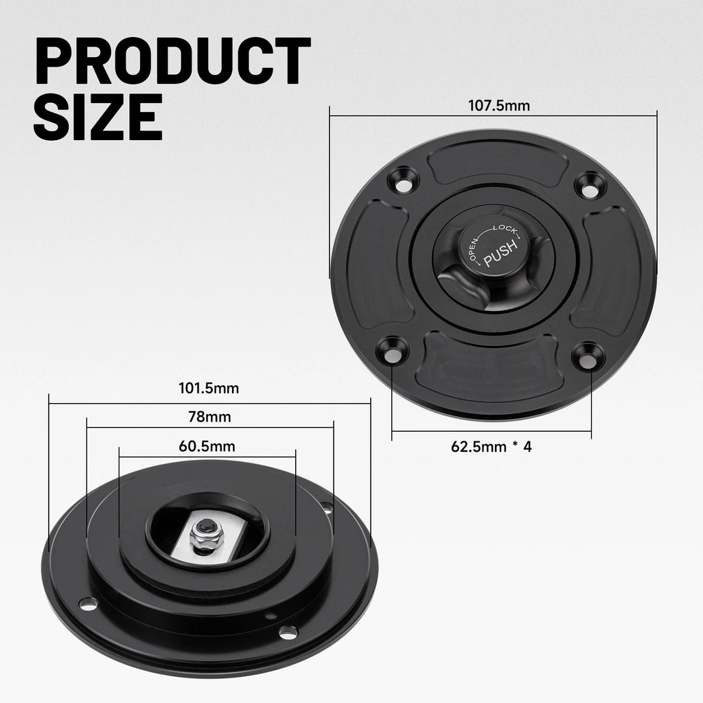 Keyless Gas Fuel Tank Cap Cover for Suzuki GS600F GSXR1000 (2000–2001)