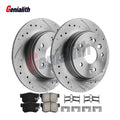 Rear Drilled Rotors + Brake Pads for Honda Element Acura TL (2004–2008)