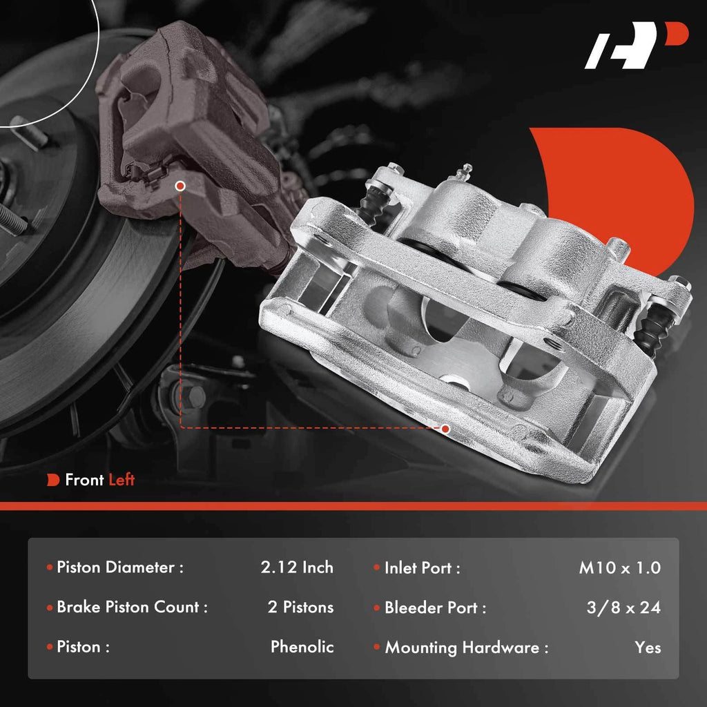 Front Left Disc Brake Caliper with Bracket for Ford F-150 (2012-2020)