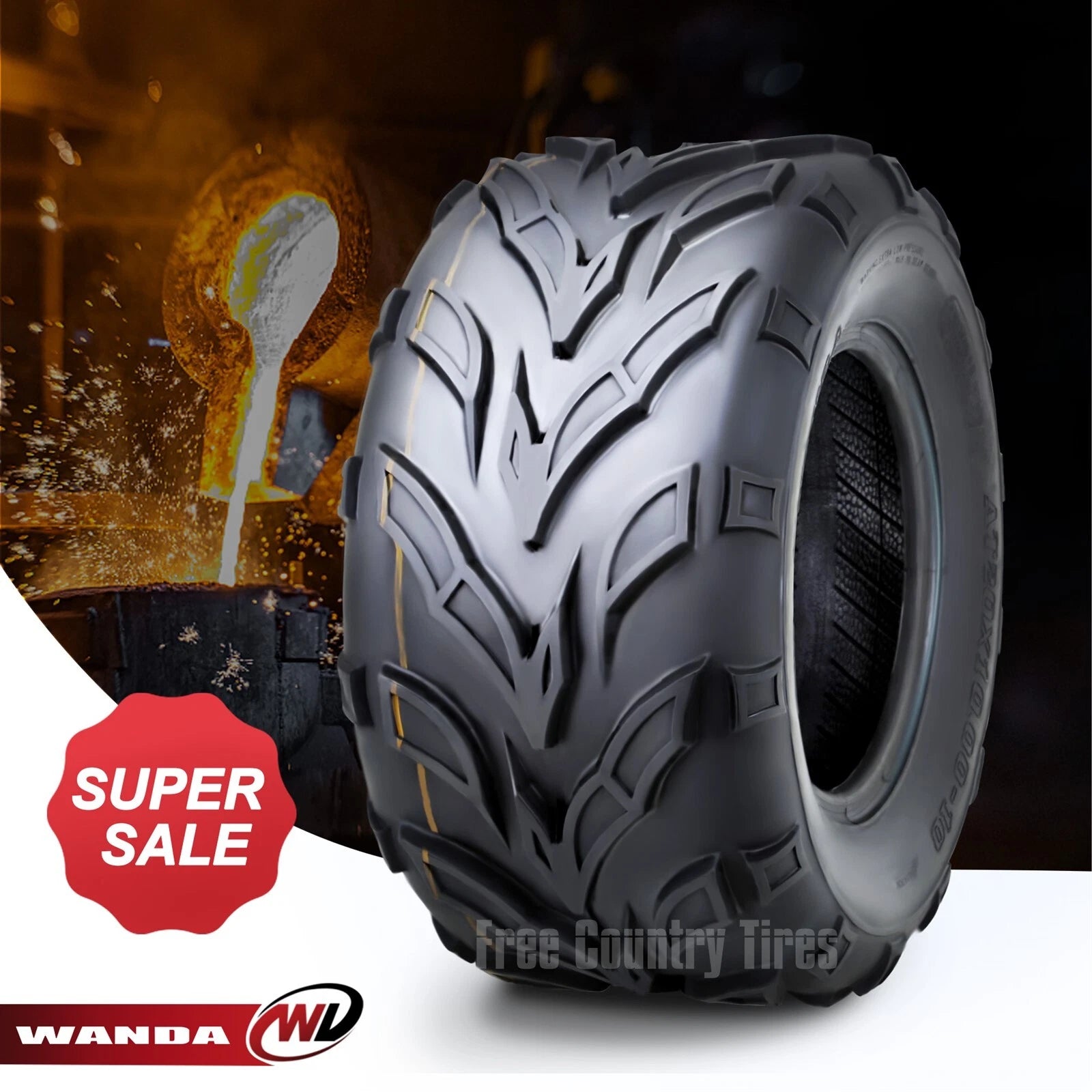 WANDA Sport ATV Tire 20x10-10 4PR P361-10193 for ATV