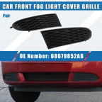 Set of 2 Front Fog Light Cover Grilles for Dodge Journey (2011–2020) Black