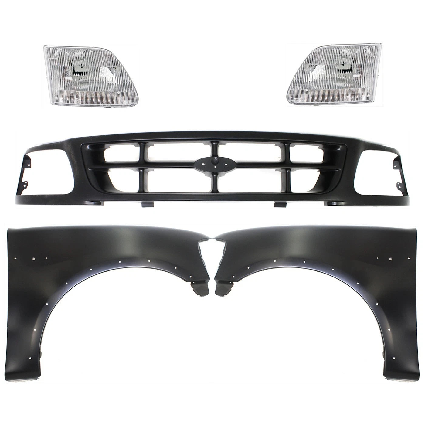 Fender Kit for Ford F-150 F-250 (1997–1998) Front Left & Right with Molding Holes