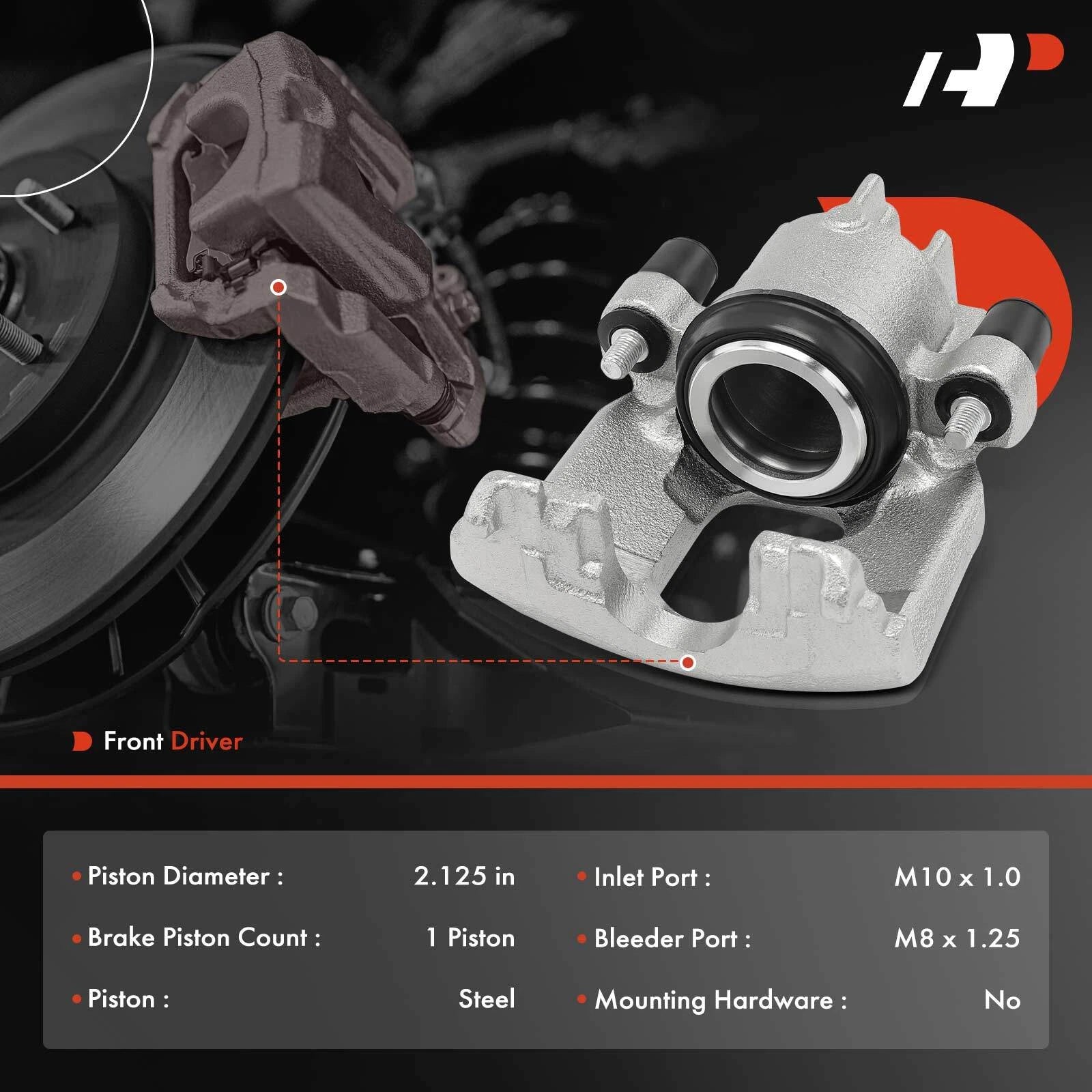 Front Left Disc Brake Caliper for Ford Focus (2000-2004)
