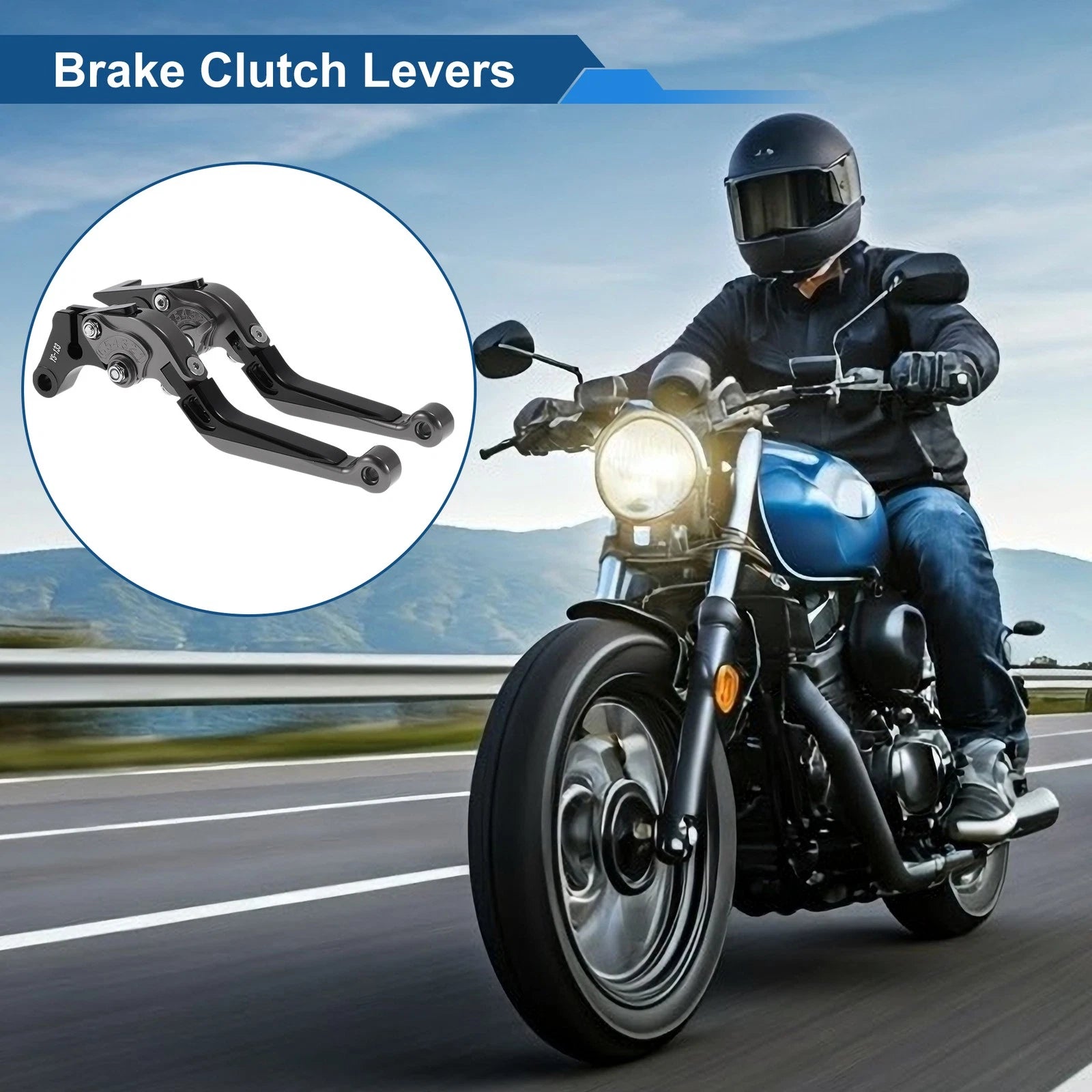 Adjustable Short Brake Clutch Levers for Suzuki GSXR150 (2017–2020) Titanium Black