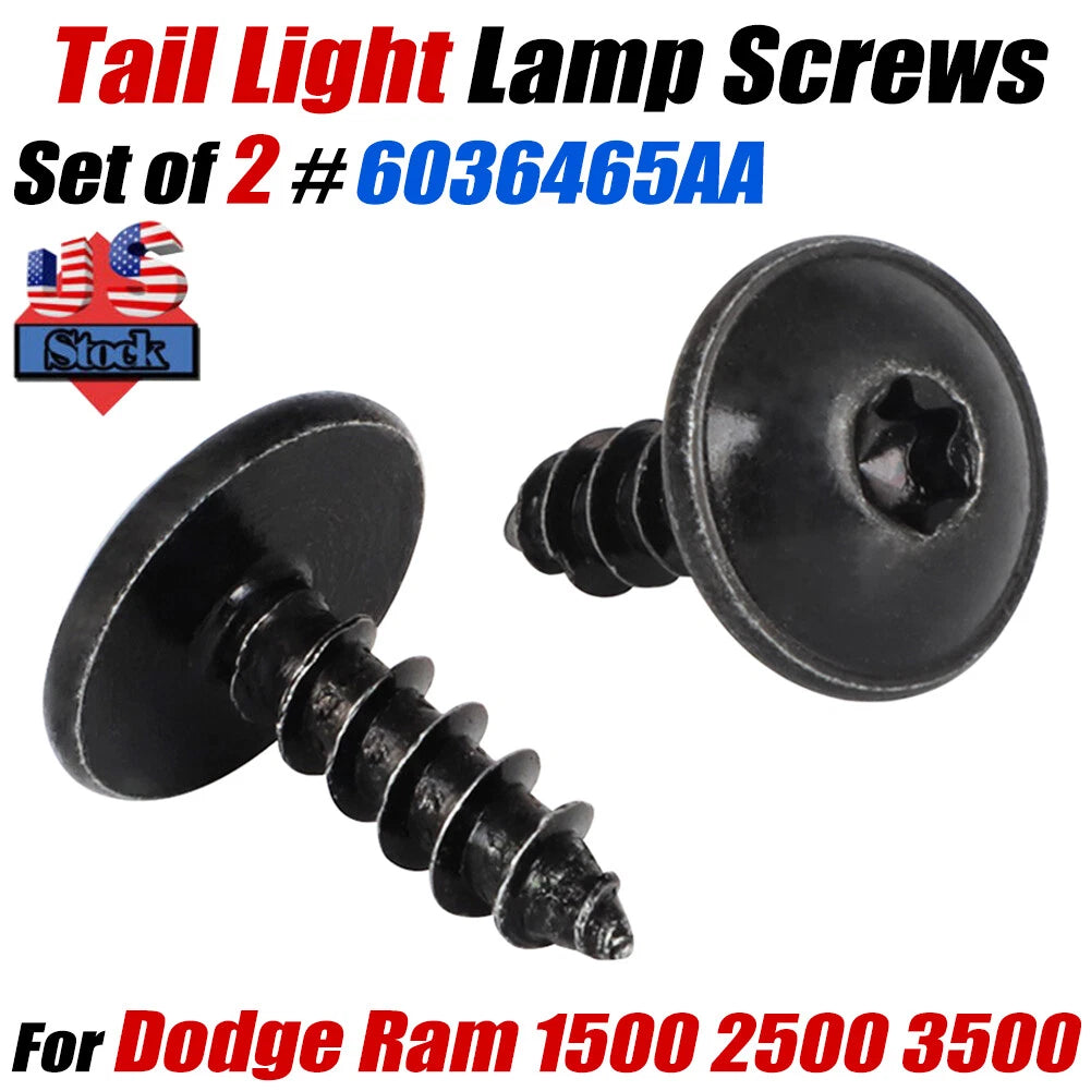 2X Taillight Lamp Screw Kit for Dodge Ram 1500 (2009–2013) & Ram 2500/3500 (2010–2018)