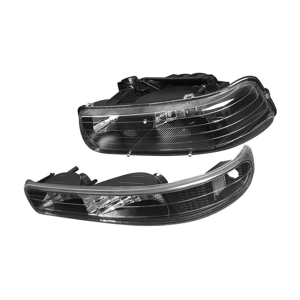 Pair Headlights for Chevy Silverado Tahoe Suburban (1999–2006) Black