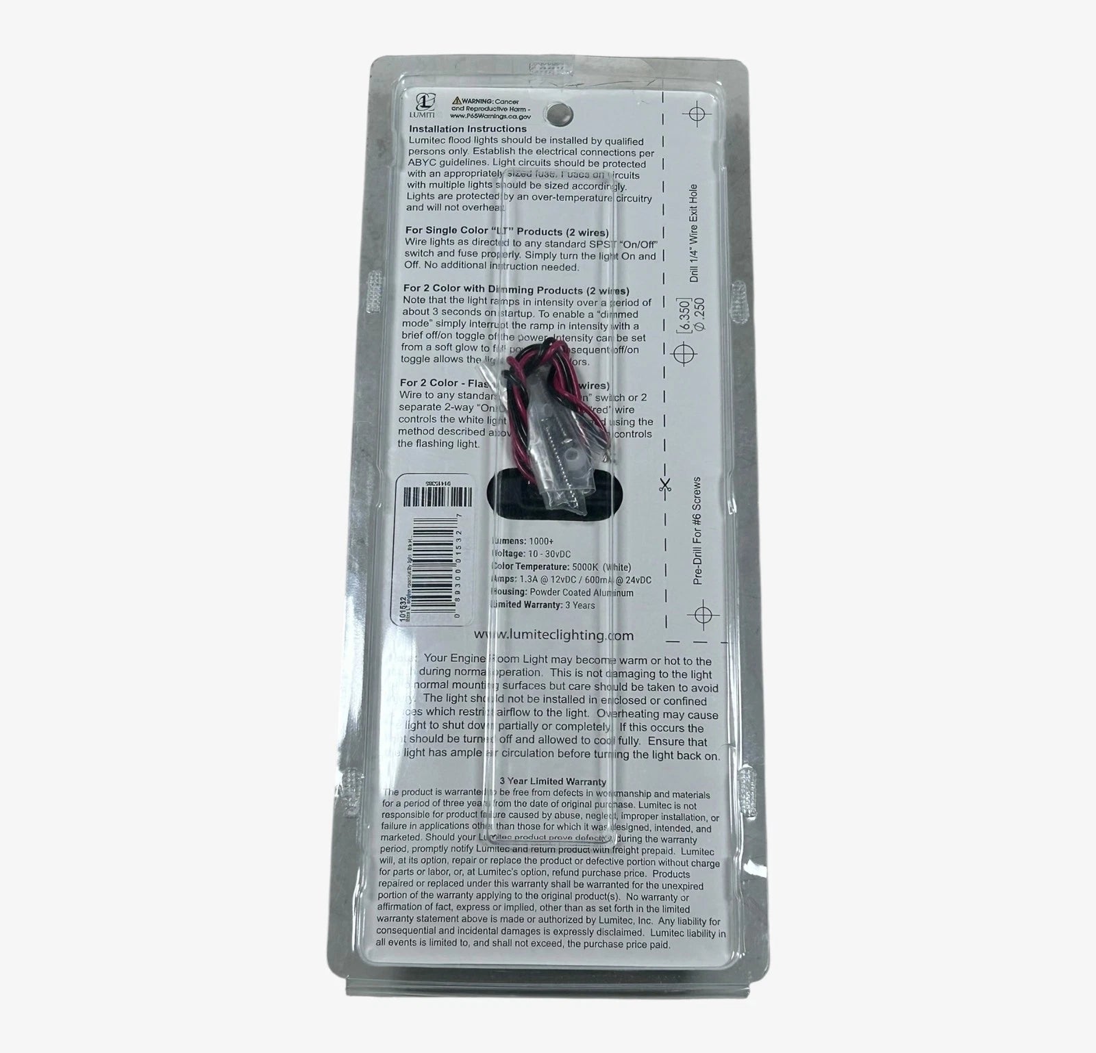 Ibiza Engine Room LED Light 1000+ Lumens 10-30V (Lumitec 101532)