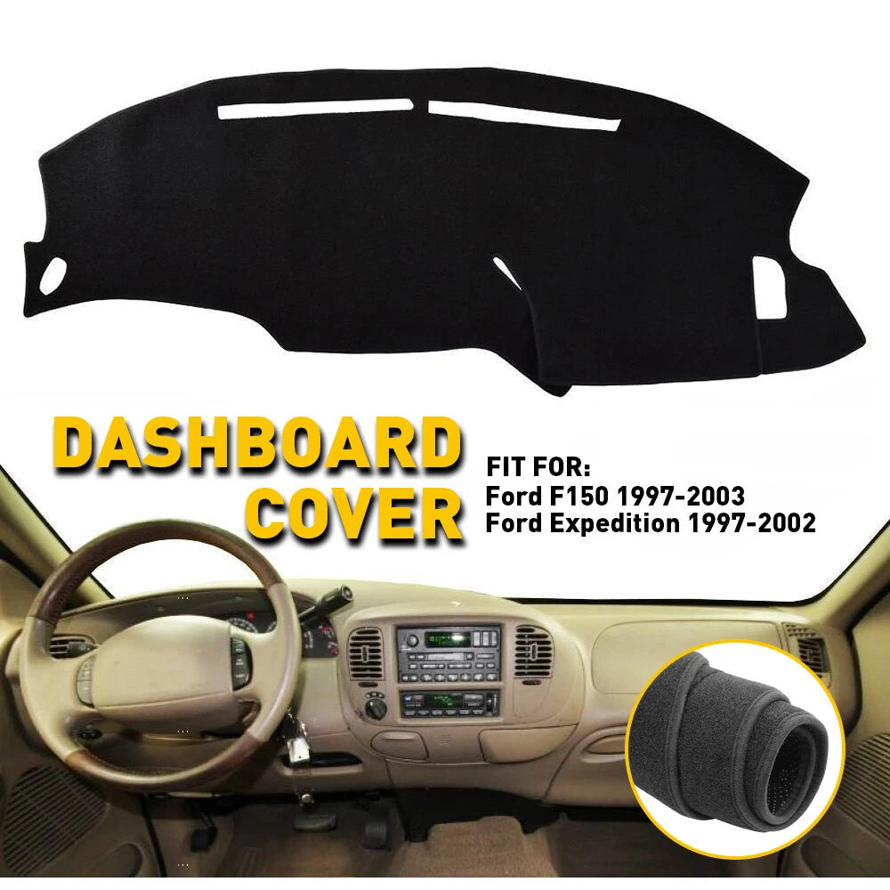 Dash Cover Mat for Ford F150 (1997–2003) Black