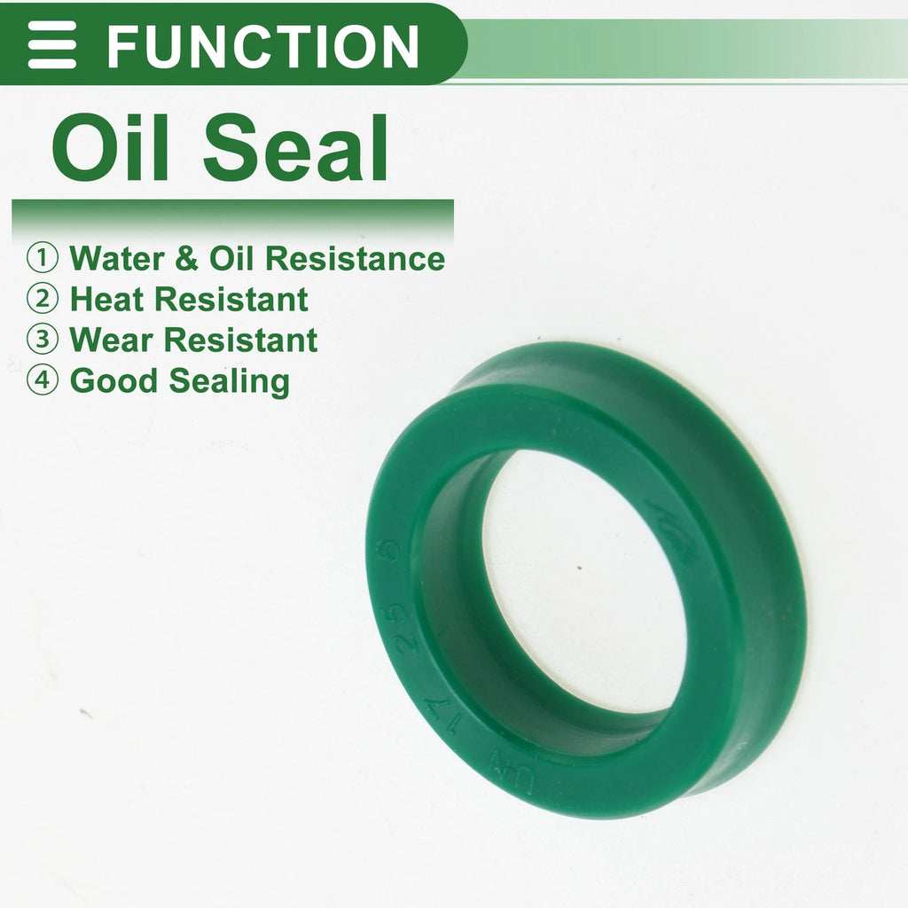 Set of 5 Oil Seal Rotary Shaft Seal 17x25x6mm High Pressure Green