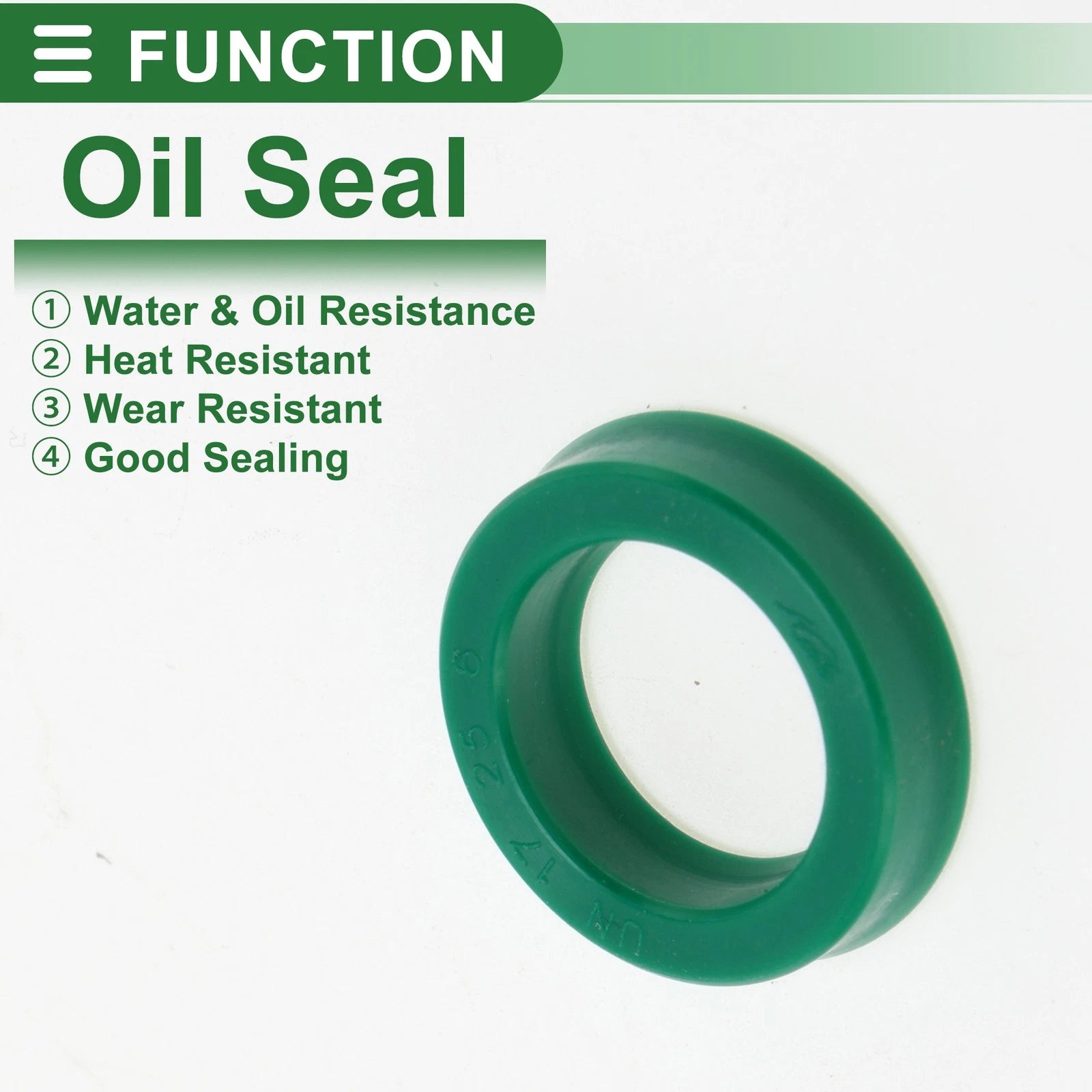 Set of 5 Oil Seal Rotary Shaft Seal 17x25x6mm High Pressure Green