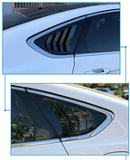 2x Gloss Black Rear Side Louvers Cover for Ford Fusion Mondeo (2013–2022)