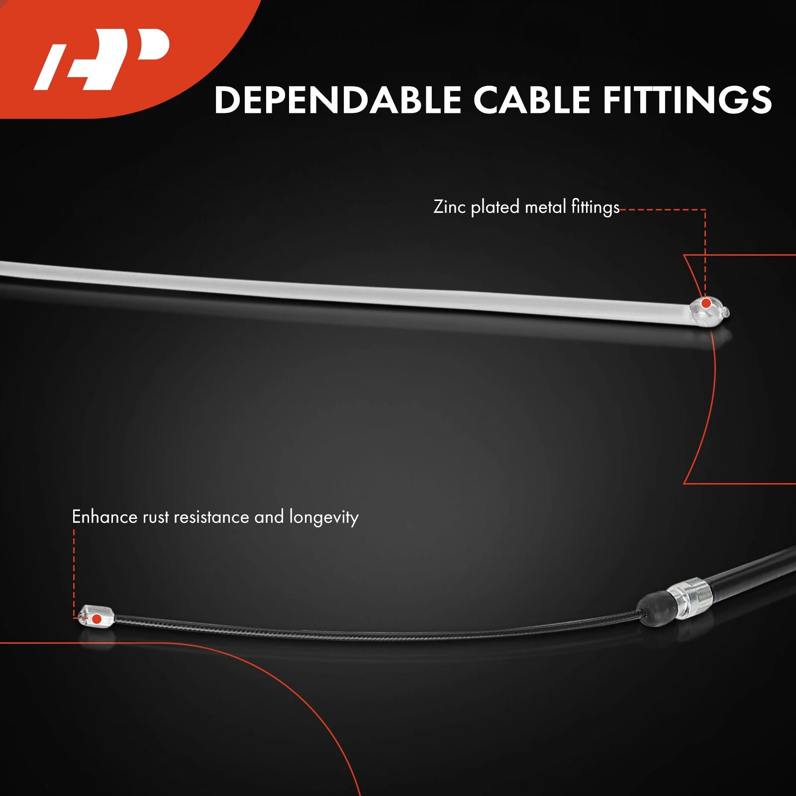 2Pcs Rear Parking Brake Cable for BMW 525i 525xi 530i 530xi (2001–2007)