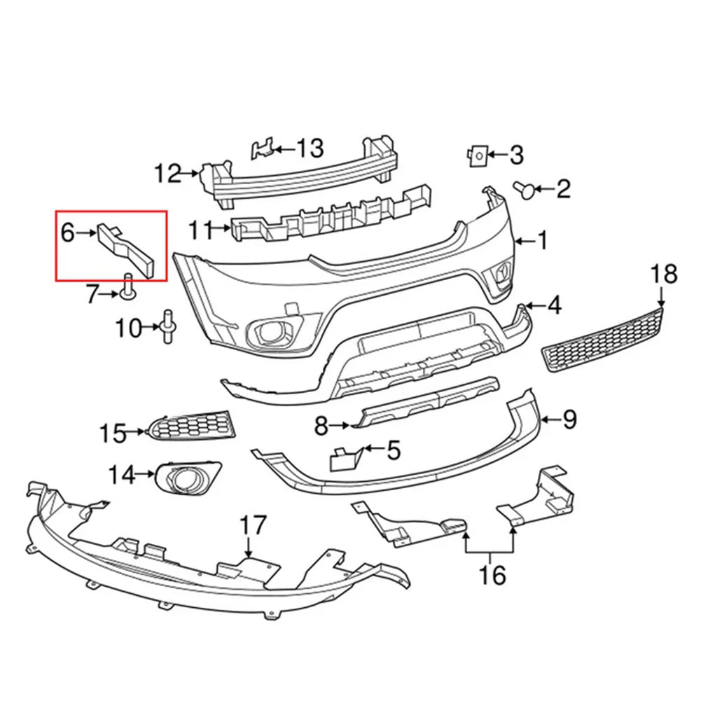 Front Right Bumper Bracket for Dodge Journey (2009–2020)
