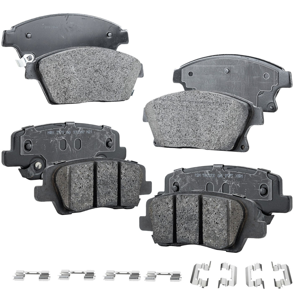 Set of 4 Semi-Metallic Brake Pads for Cadillac ATS (2013–2018)