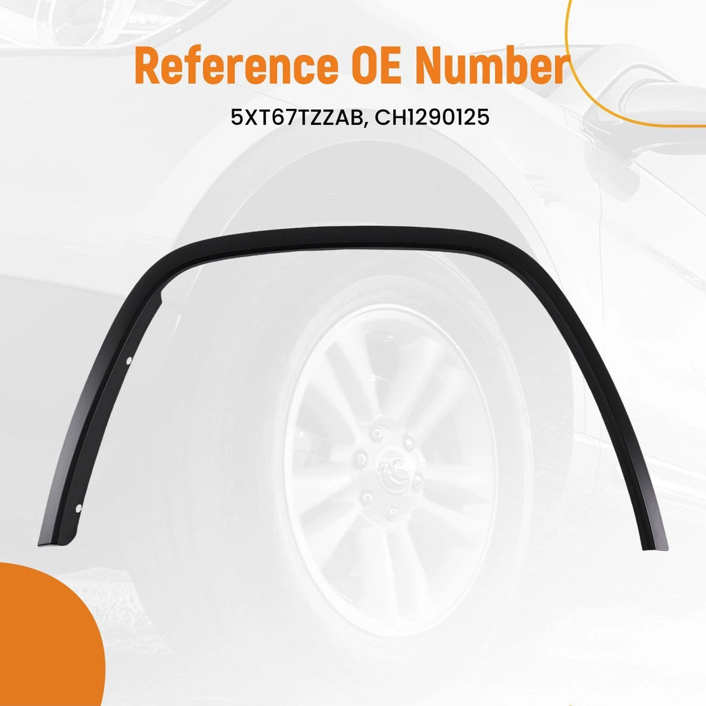 Front Left Fender Flare Molding for Grand Cherokee (2017–2021) 5XT67TZZAB