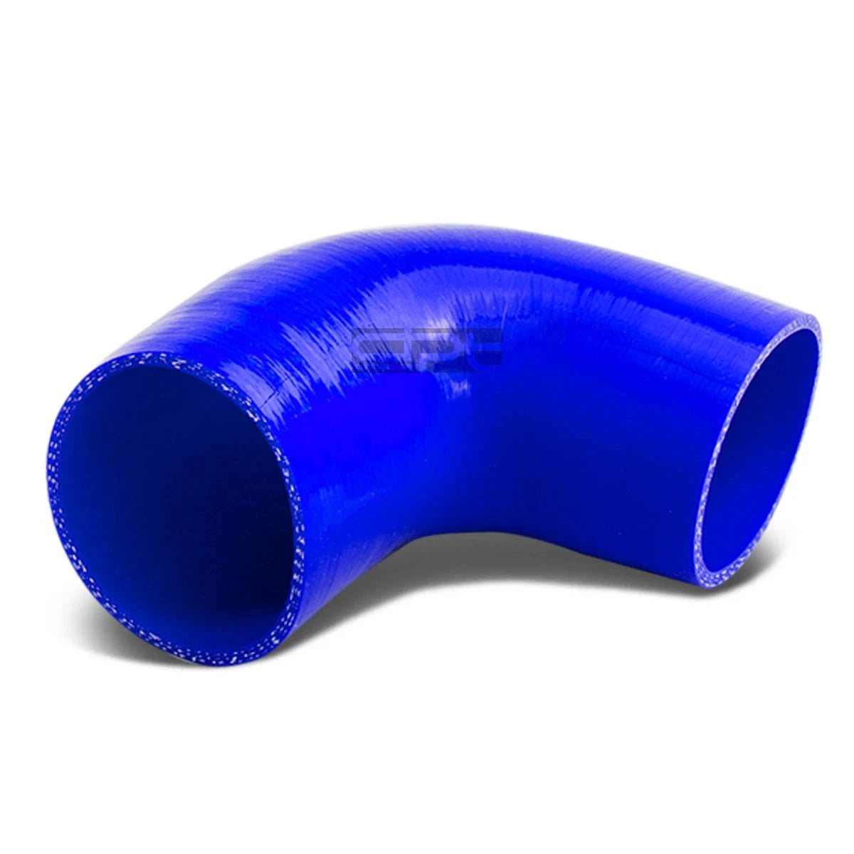 3.0"-4.0" 90 Degree Transition Reducer 4-Ply Blue Silicone Intercooler Hose