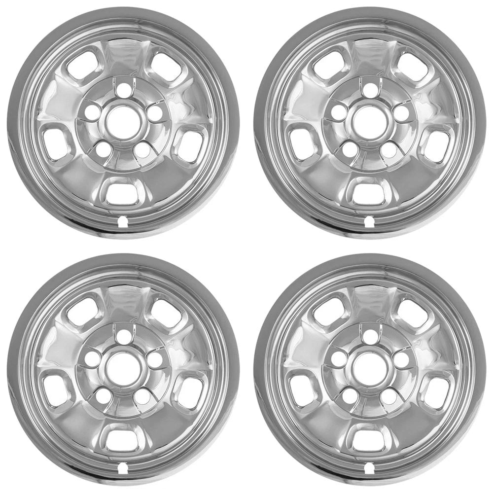 4 Chrome 17" Wheel Skins Hub Caps Covers for 2013-2019 Ram 1500 Truck Steel Rim