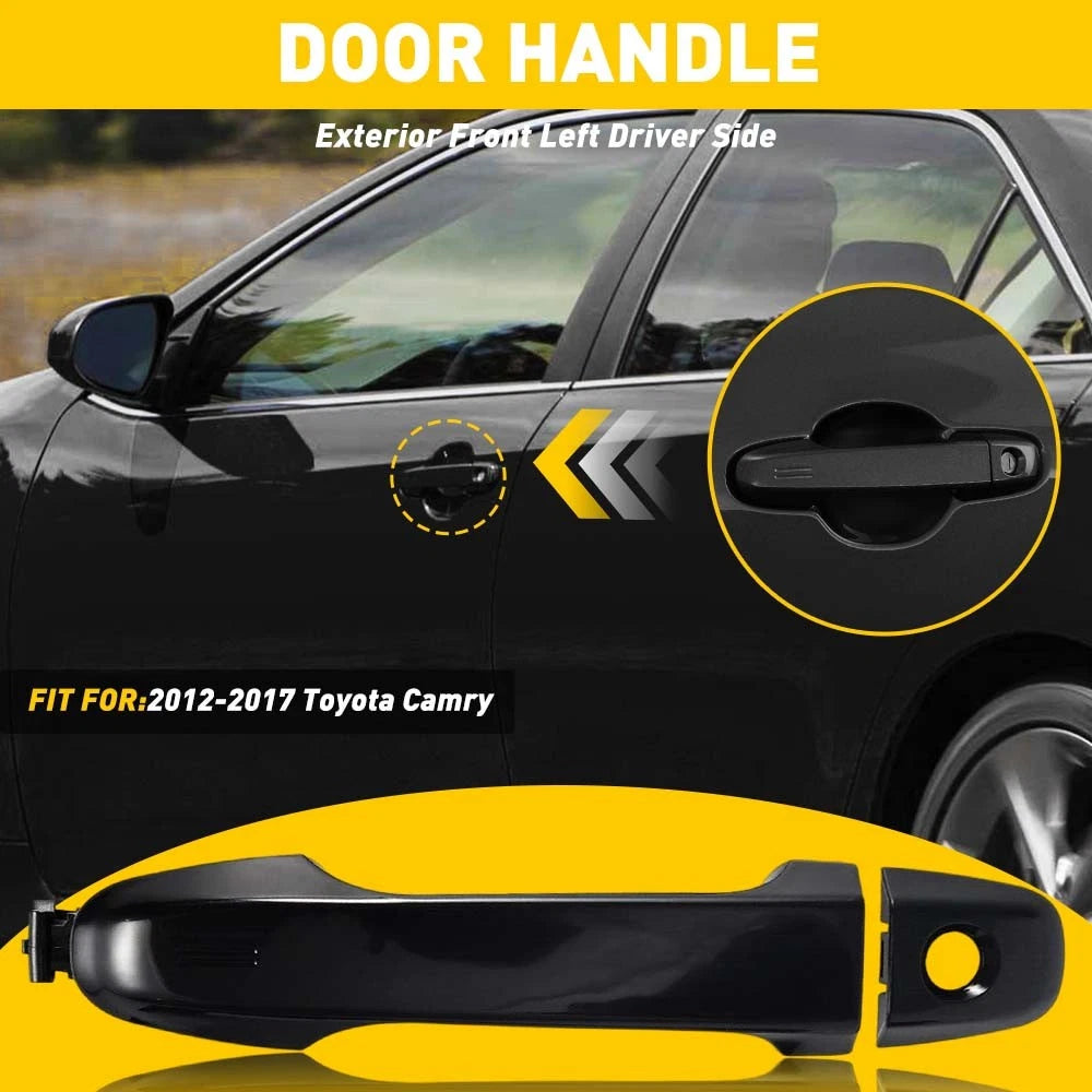Black Exterior Door Handle Set for Toyota Camry (2012–2017)