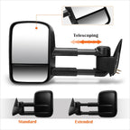 Manual Adjust Towing Mirror Right for Chevy Silverado/GMC Sierra (1999–2006)