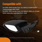Left Power Side Mirror for Honda Civic 1.5L 2.0L (2016–2020) Manual Folding