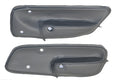 Set of 4 Door Panel Inserts for Jetta (1999–2004) Dark Gray Leather Synthetic
