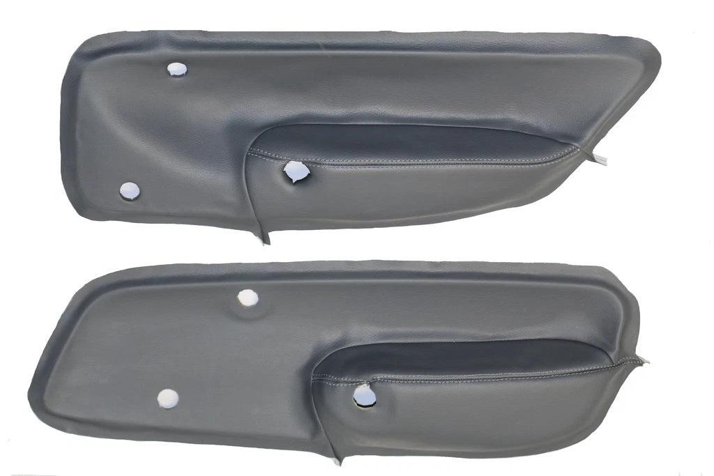 Set of 4 Door Panel Inserts for Jetta (1999–2004) Dark Gray Leather Synthetic