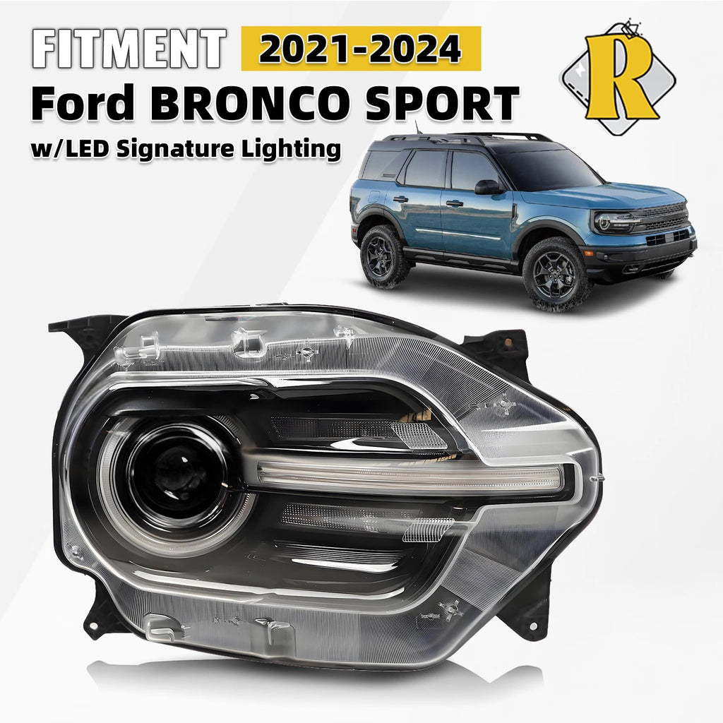 Full LED Headlight w/LED Halo for Ford Bronco Sport (2021–2024)