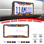 Boho Mandala Universal License Plate Frame for Stainless Steel (2010-2020)