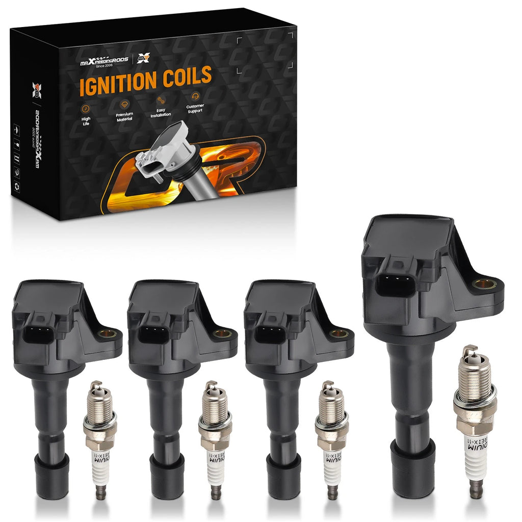 4X Ignition Coils + 4X Spark Plugs for Honda CR-Z 1.5L (2011–2016)