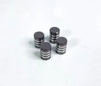 Tire Valve Stem Air Caps Set of 4 for Grey Billet Aluminum Truck ATV (—)
