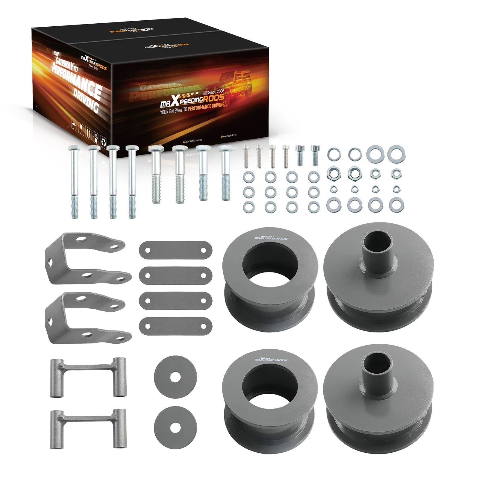 2.5" Front 2" Rear Leveling Lift Kit Coil Spacers for Jeep Wrangler JK (2007–2018)