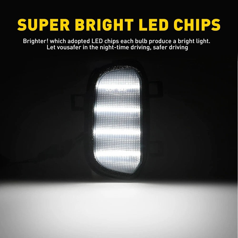 2X LED Mirror Side Task Lamps for Chevrolet Silverado 1500 (2019–2022)