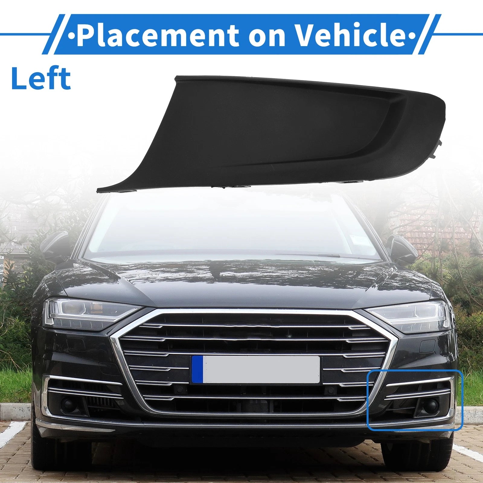 1 Pc Fog Light Grill for Volkswagen Touran (2010–2015) No. 2K5853665