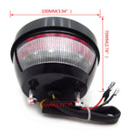 LED Tail Brake Light Grille for HTTMT Motorcycle (Ribbed, Black Plastic)
