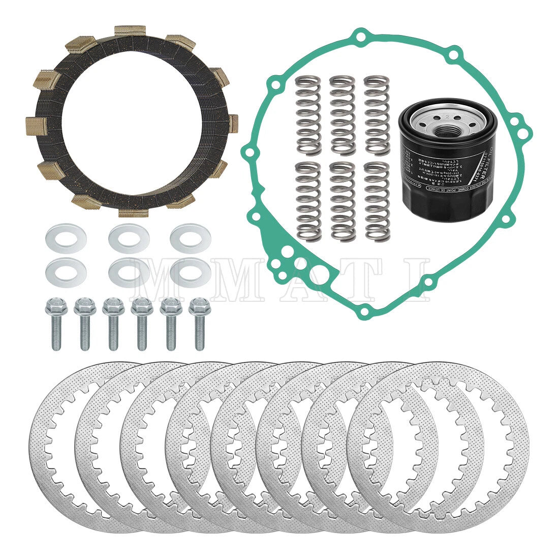 Clutch Friction Plates Gasket Kit for Yamaha R6 R6S YZF-R6 YZF-R6S FZ6 (2003–2009)