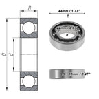 Deep Groove Ball Bearing 22x44x12mm for Various Applications (1 Pcs)