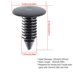 Set of 100 Black Plastic Rivets for Auto Bumper Fender (Compatible)