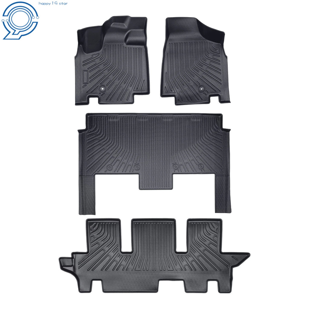 Set of 4 All Weather Floor Mats for Dodge Grand Caravan (2008–2020) TPE Rubber