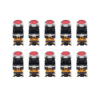 10pcs 22mm Momentary Red Push Button Switch 1NC 1NO DC 220V 10A