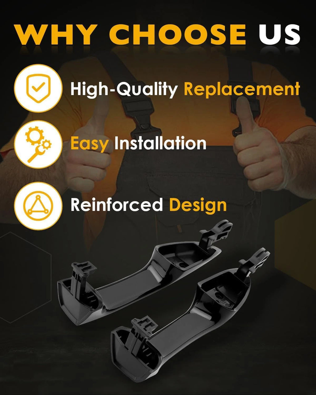 4X Exterior Door Handle Set for Toyota Corolla (2014-2019)