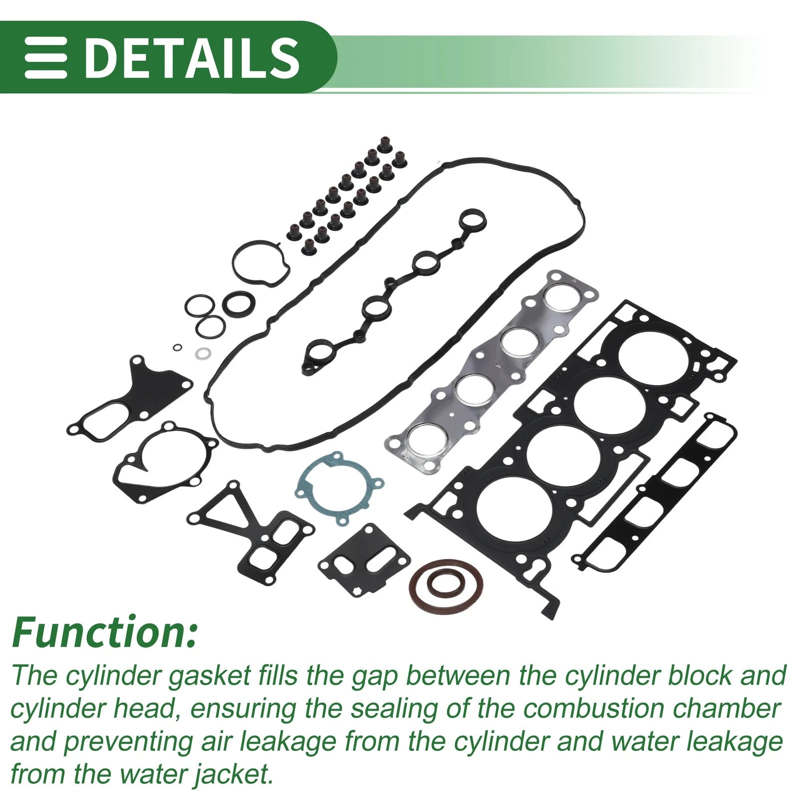 Set of 1 Cylinder Head Gasket for Hyundai Santa Fe Sport (2013–2019) No.209102CD00